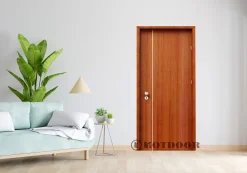 Cửa gỗ công nghiệp MDF phủ veneer KD.P1R1A