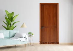 Cửa gỗ công nghiệp MDF phủ veneer KD.P1R2