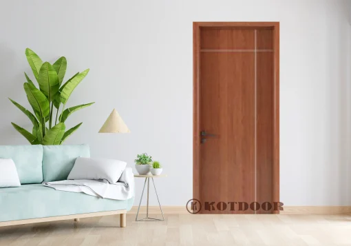 Cửa gỗ công nghiệp MDF phủ veneer KD.P1R2G