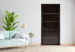Cửa gỗ công nghiệp MDF phủ veneer KD.P1R4A