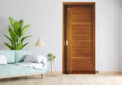 Cửa gỗ công nghiệp MDF phủ veneer KD.P1R4C