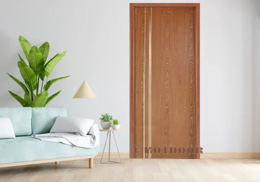 Cửa gỗ công nghiệp MDF phủ veneer KD.P1RA2