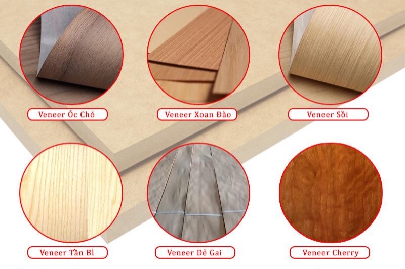 một số bề mặt mẫu gỗ MDF